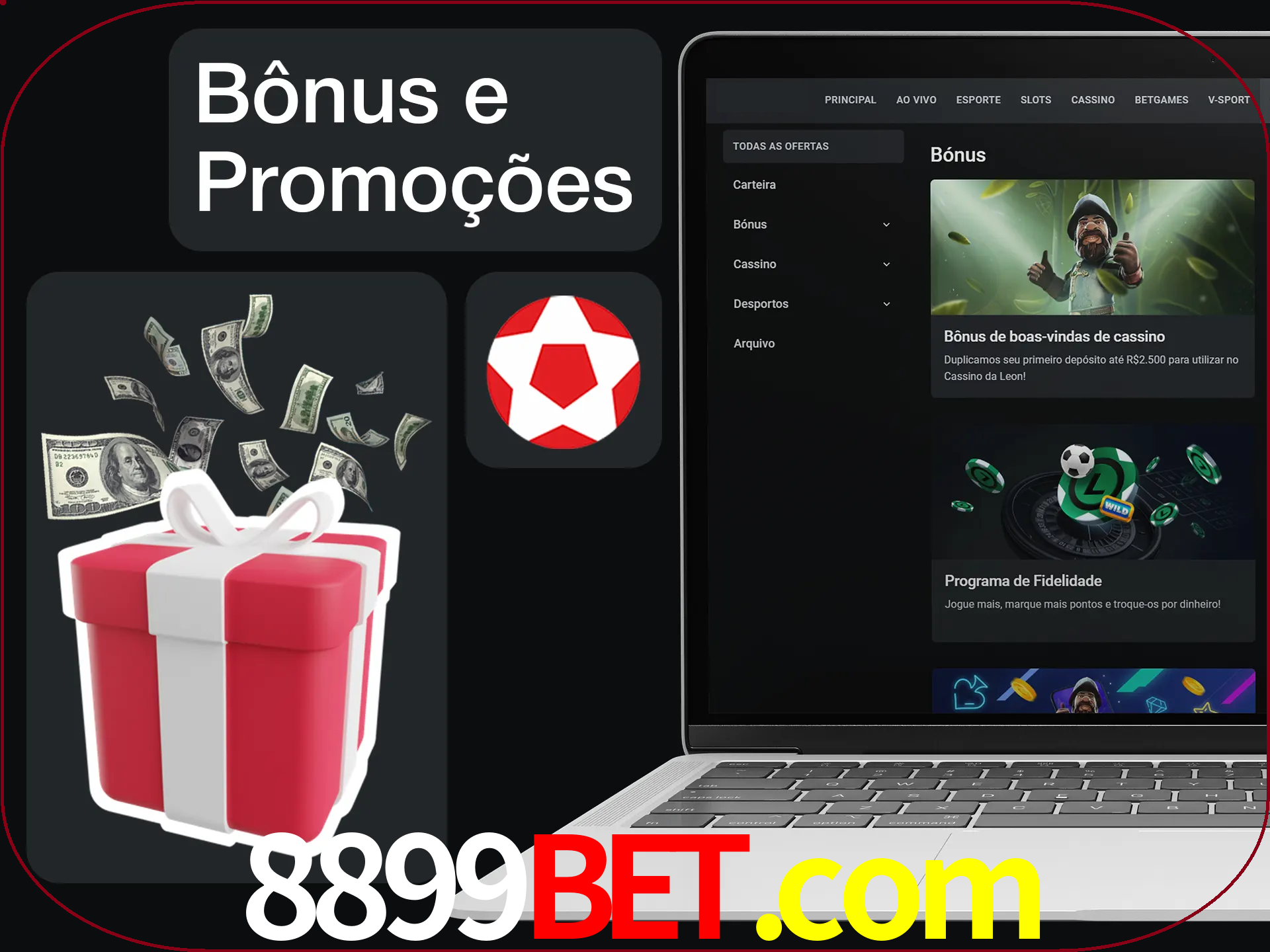 Verifique se há novos bônus e promoções.