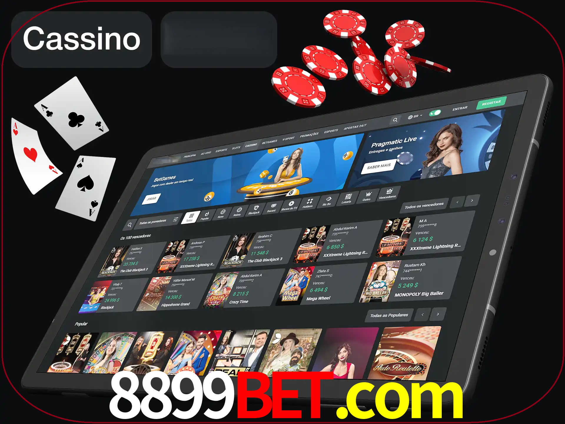 Jogue vários jogos de cassino em nosso cassino.
